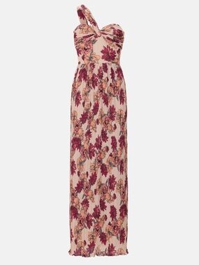 Dress The Population Idalia Floral One-Shoulder Maxi Dress Fall Wedding Guest